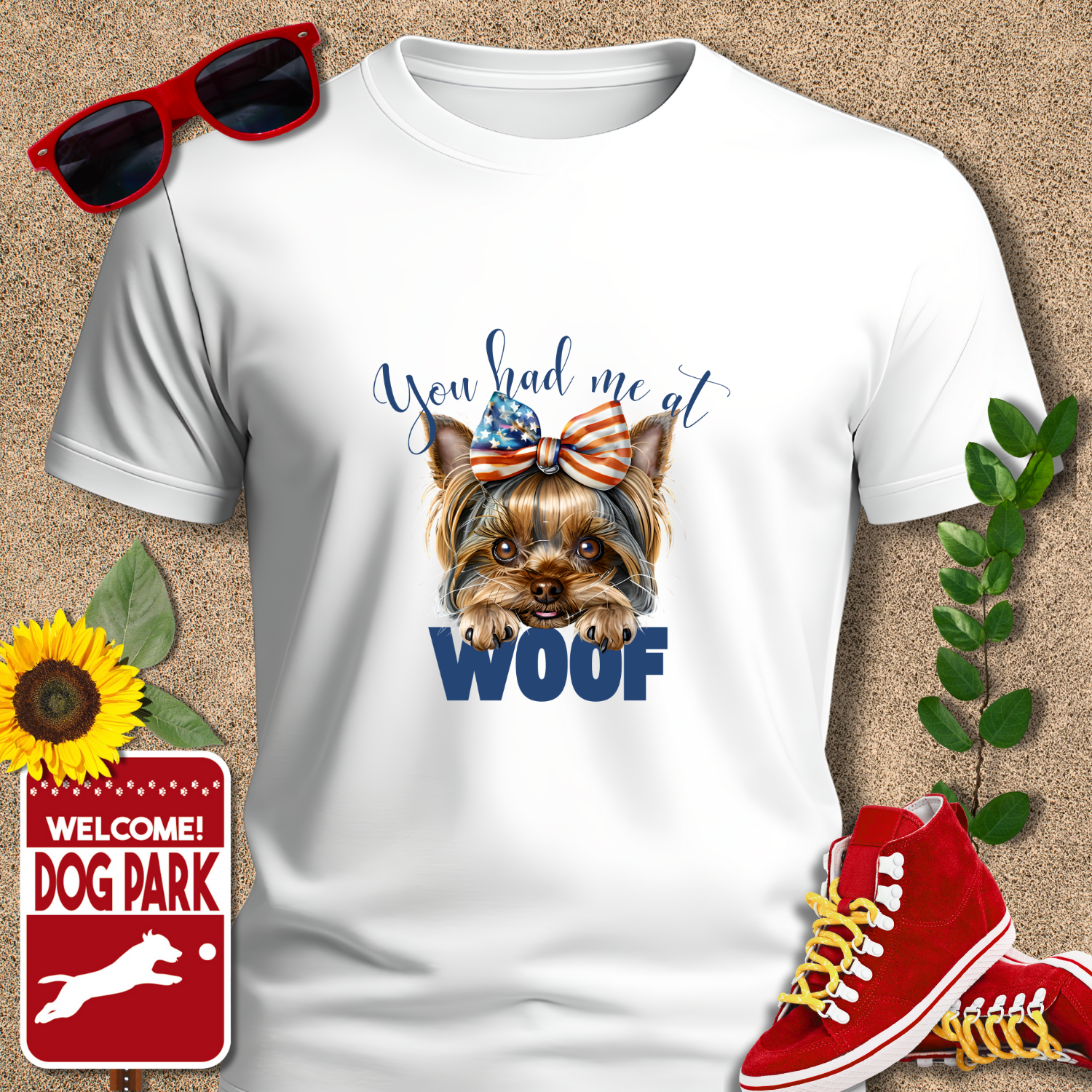 DOG SHIRTS FOR WOMEN Yorkie Woof in 