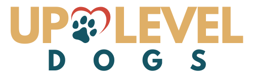 LOGO UPLEVELDOGS.SHOP DOG T SHIRTS FOR HUMANS