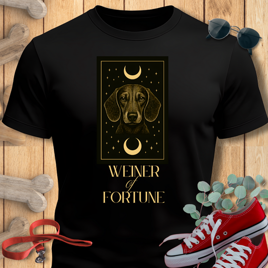 Dachshund shirt with Weiner of fortune in black