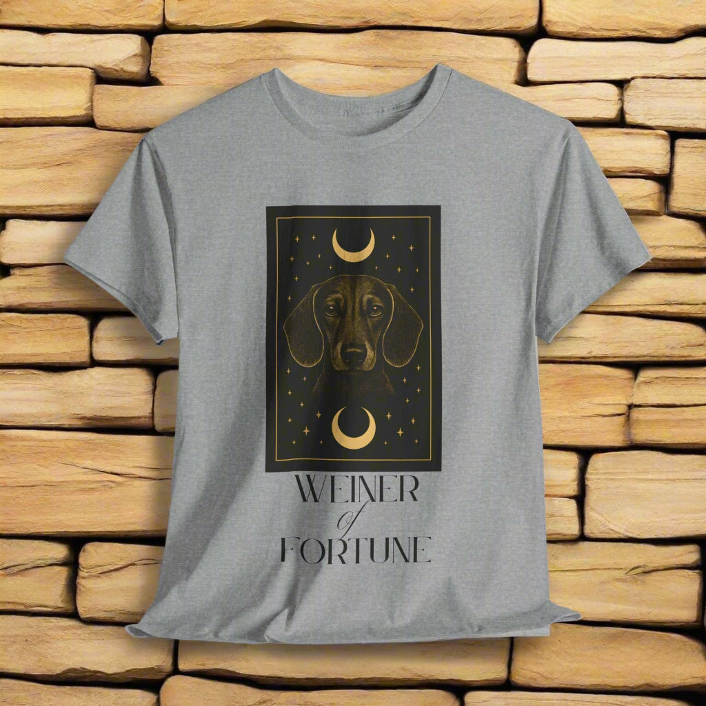 Dachshund shirt with Weiner of fortune in sports gray