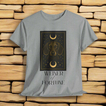 Dachshund shirt with Weiner of fortune in sports gray