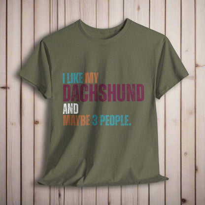 Dachshund shirt with text graphic in 