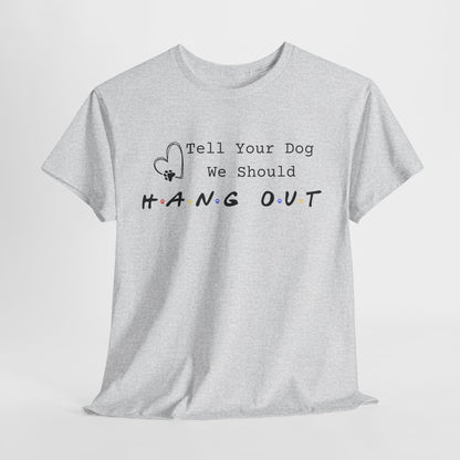 Ash t-shirt with humorous text design on a white background