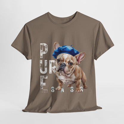 FRENCH BULLDOG SHIRT Pure Sass in brown savana