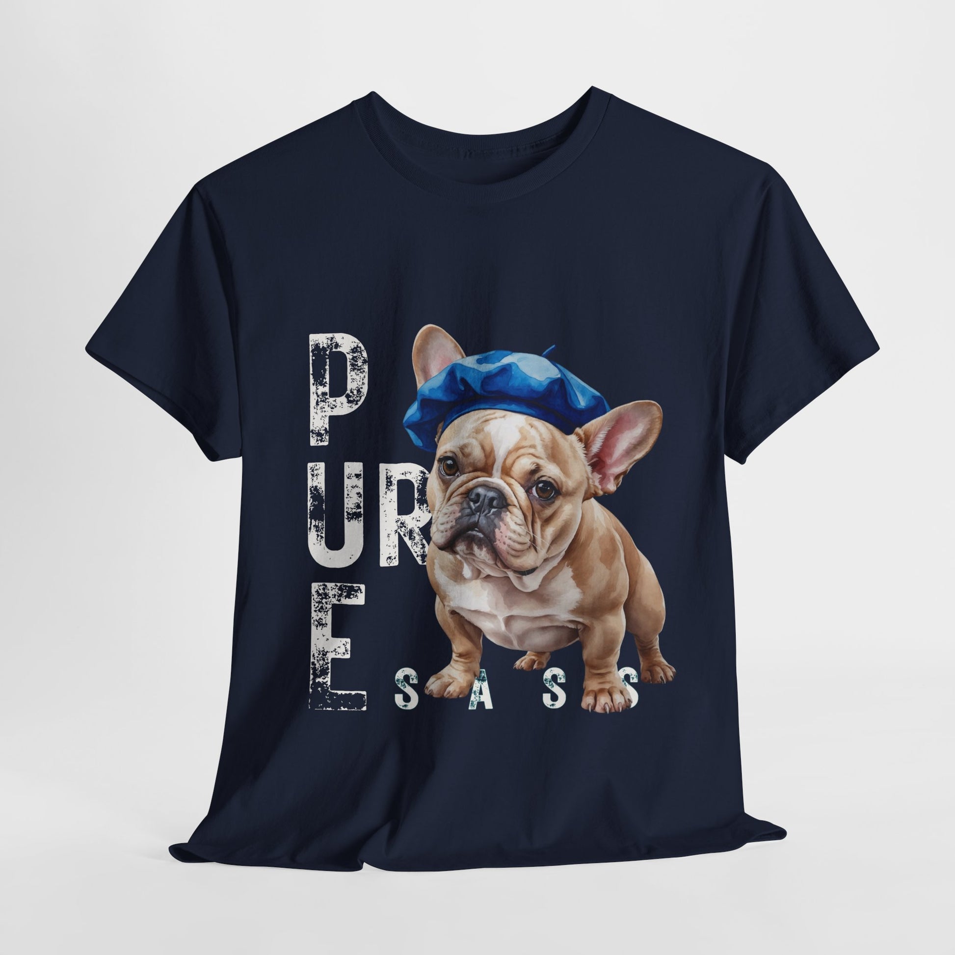 FRENCH BULLDOG SHIRT Pure Sass in navy