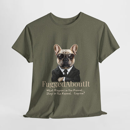 French bulldog shirt Mafia satire Kennel in in Heather Military Green