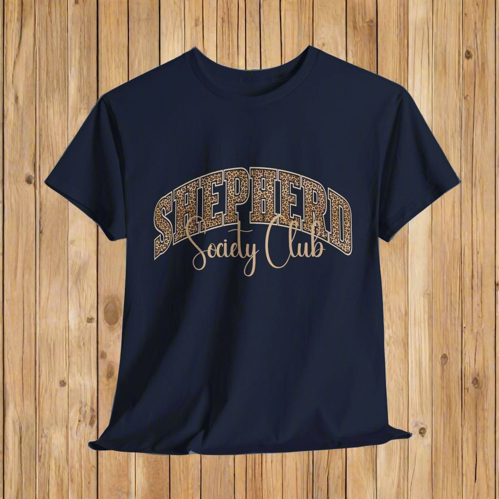 German Shepherd TShirt Leopard Print in midnight