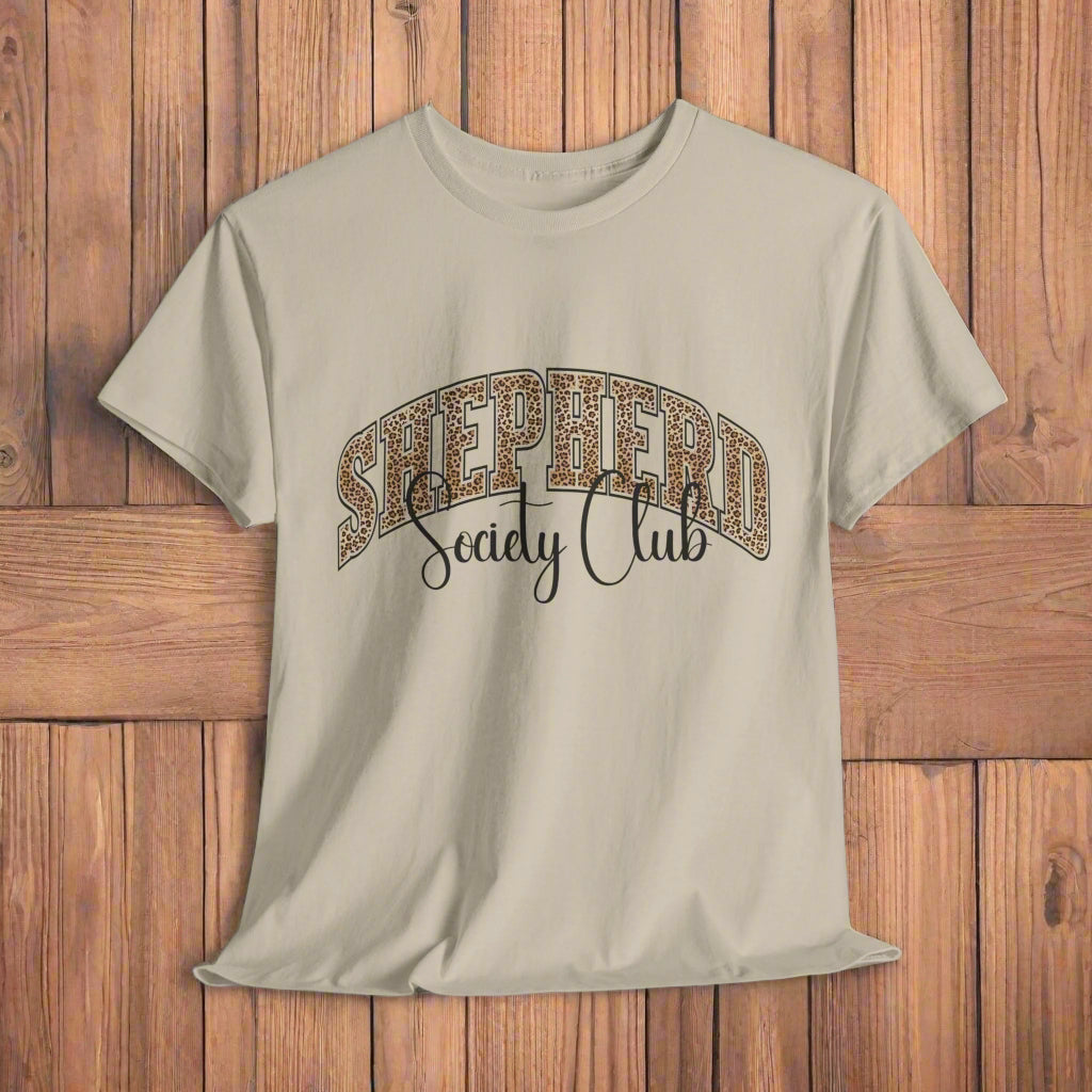 German Shepherd TShirt Leopard Print in sand