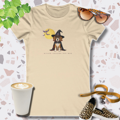 HALLOWEEN GRAPHIC TEES in DOG WITCH in soft cream