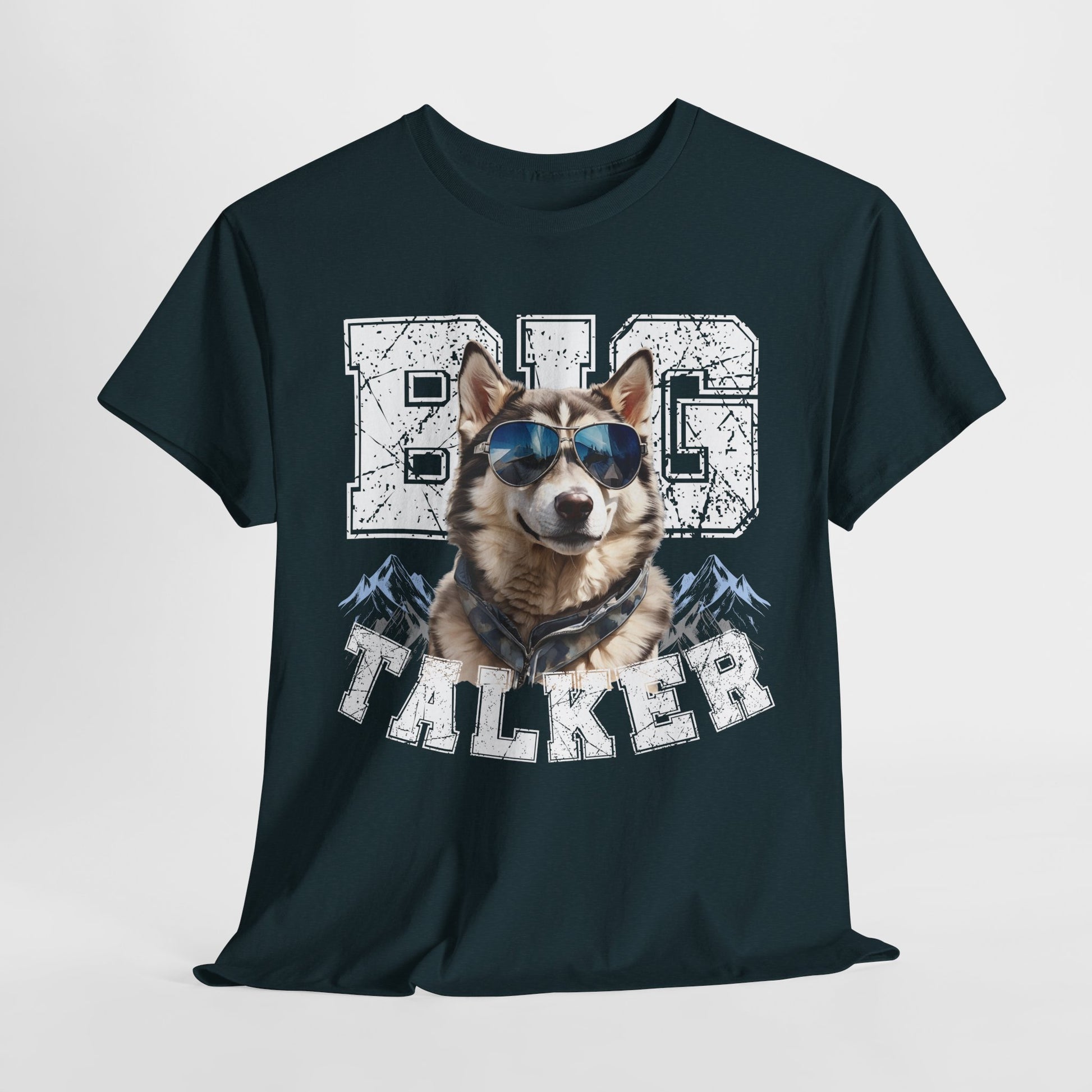 HUSKY DOG T SHIRT Big Talker in midnight