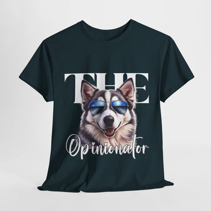 HUSKY DOG T SHIRT The Opinionator in midnight