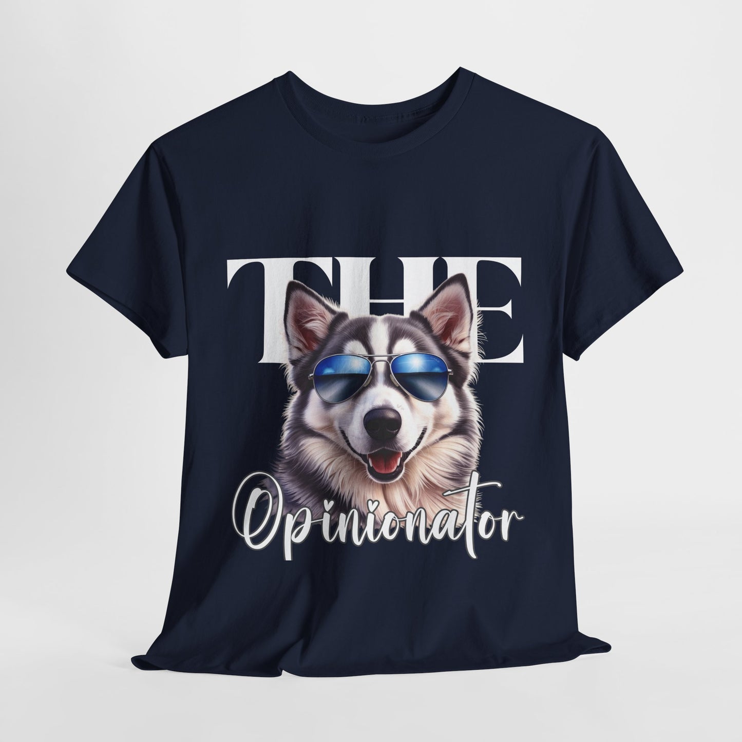 HUSKY DOG T SHIRT The Opinionator in navy