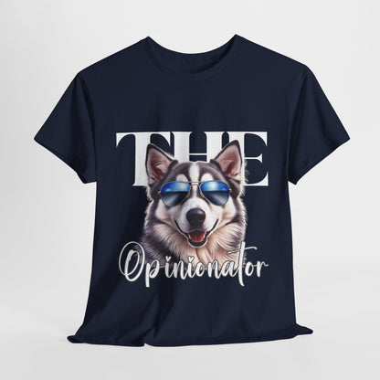 HUSKY DOG T SHIRT The Opinionator in navy
