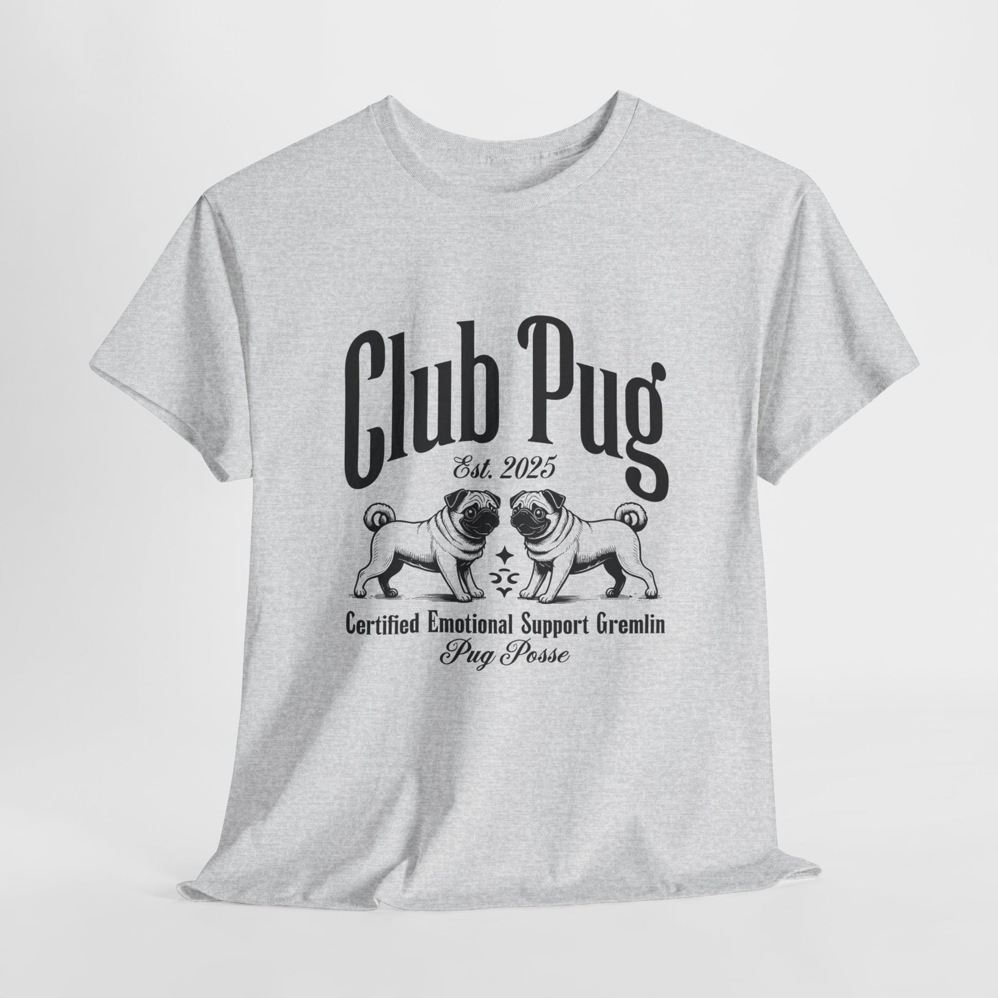 PUG LIFE SHIRT Club Pug Posse in ash