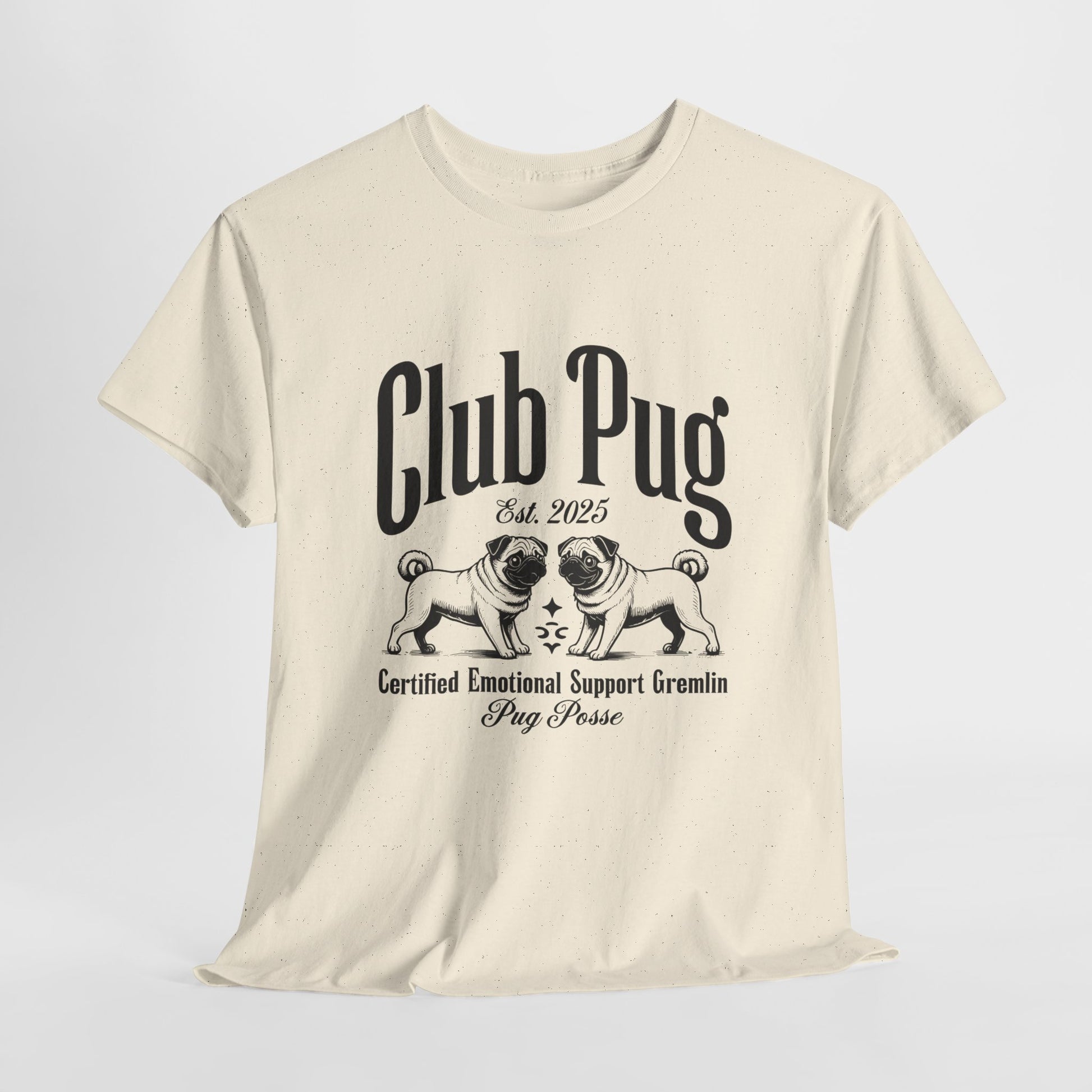 PUG LIFE SHIRT Club Pug Posse in natural
