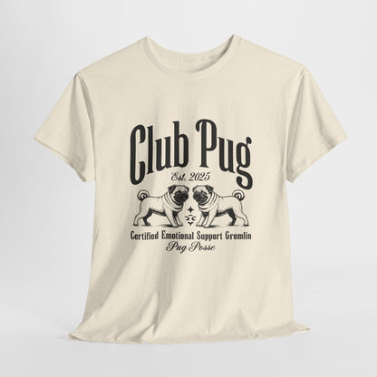 PUG LIFE SHIRT Club Pug Posse in natural