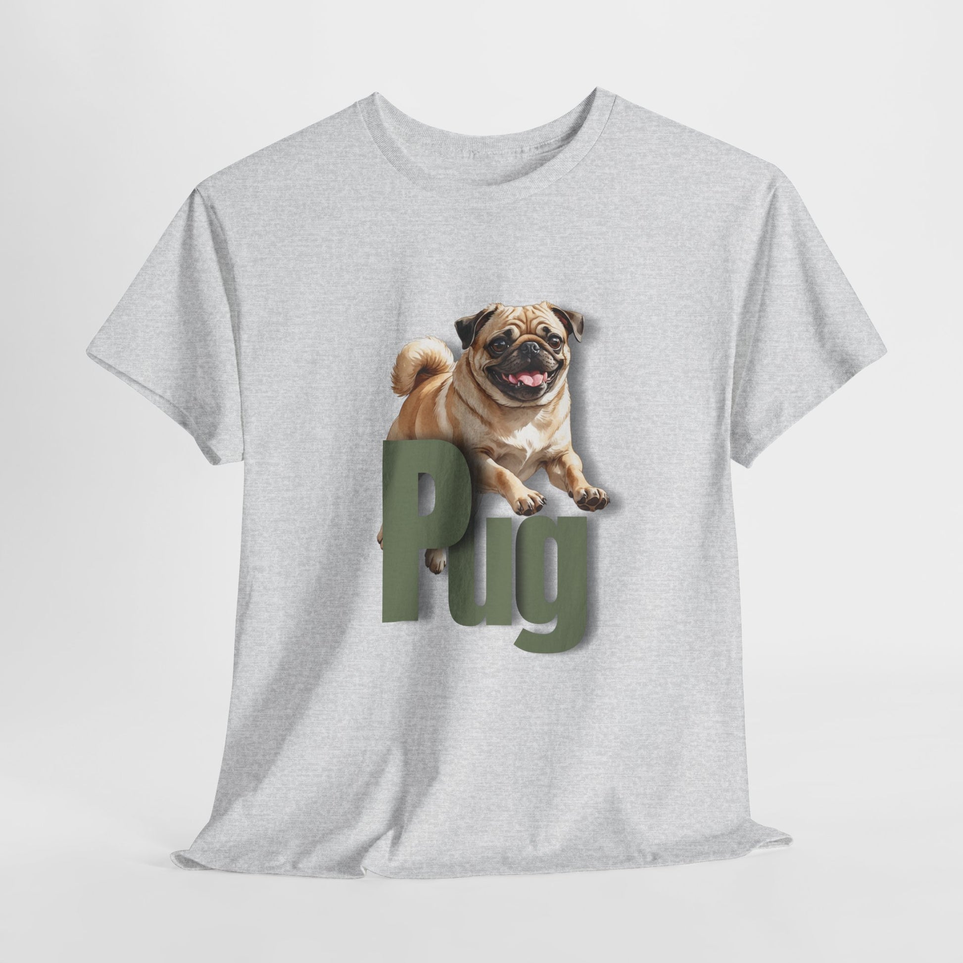 PUG LIFE SHIRT Fun Jumpin Pug in ash