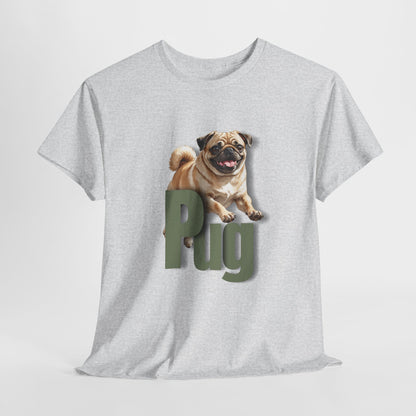 PUG LIFE SHIRT Fun Jumpin Pug in ash