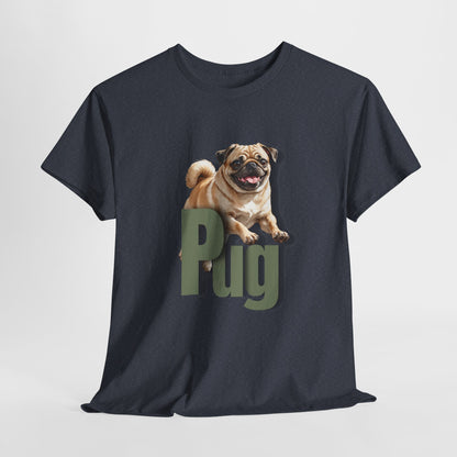 PUG LIFE SHIRT Fun Jumpin Pug in graphite heather