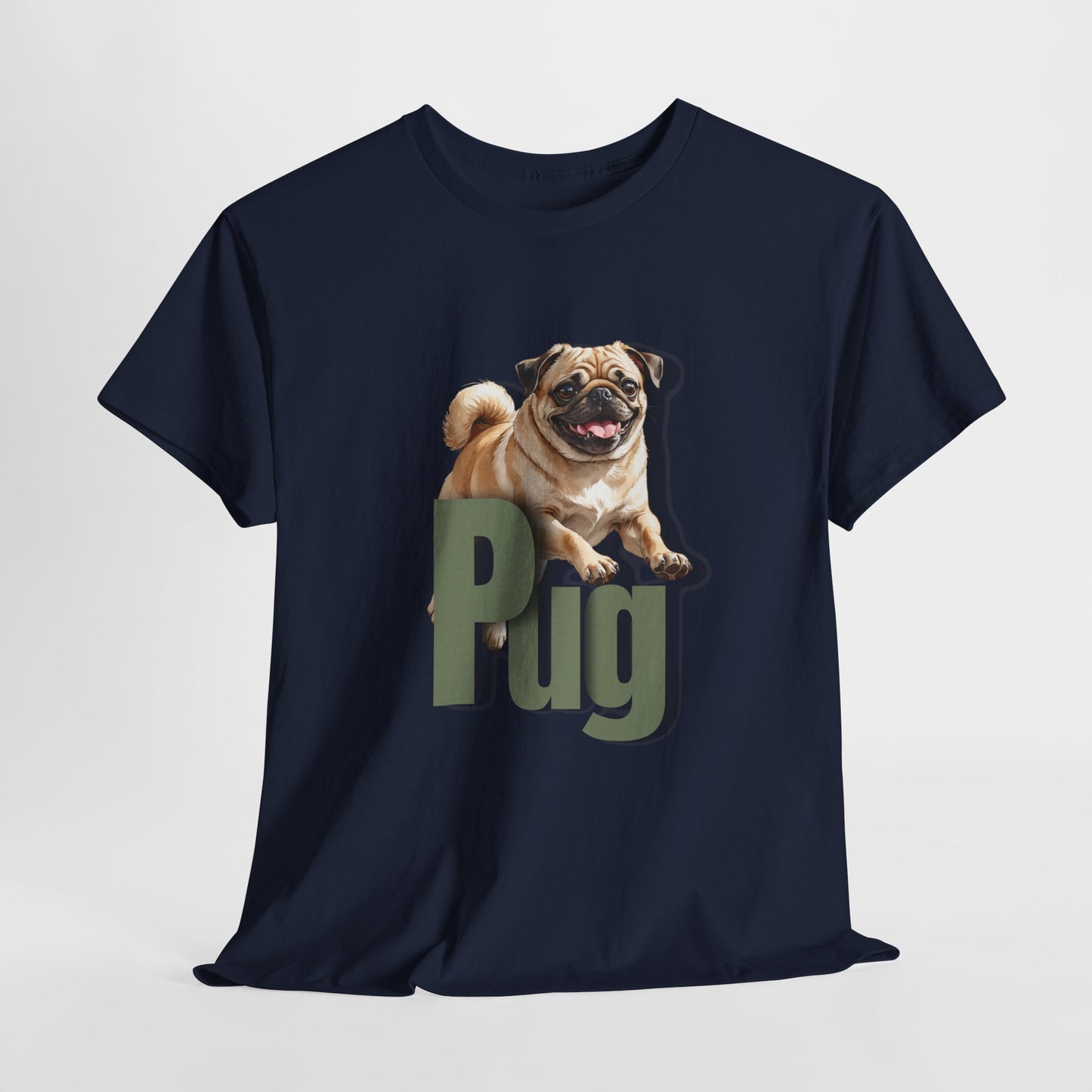 PUG LIFE SHIRT Fun Jumpin Pug in navy
