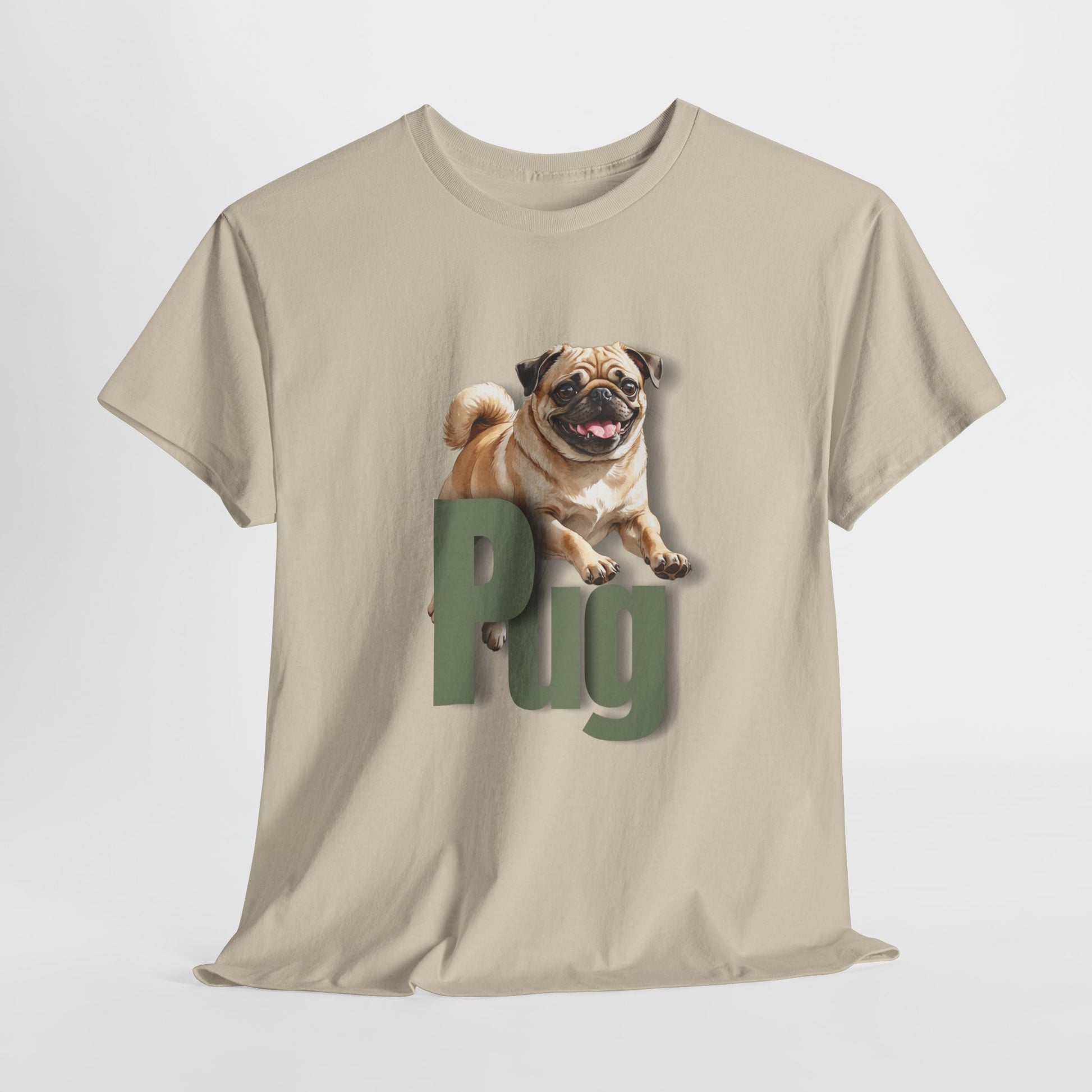 PUG LIFE SHIRT Fun Jumpin Pug in sand