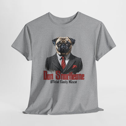 PUG TSHIRT Don Snortleone Mafia Graphic in Sport Gray