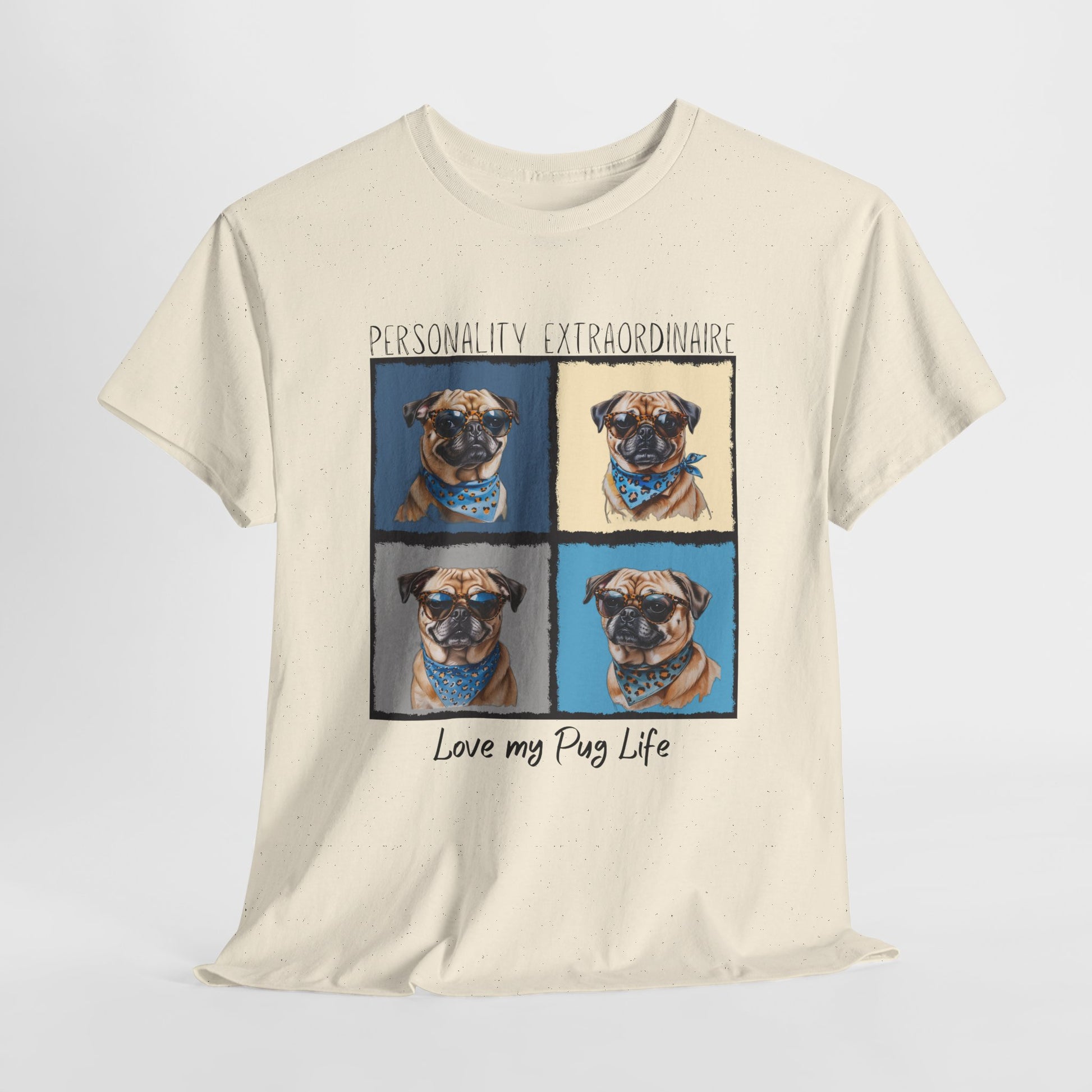 PUG TSHIRT PUG FACE SHIRT in natural