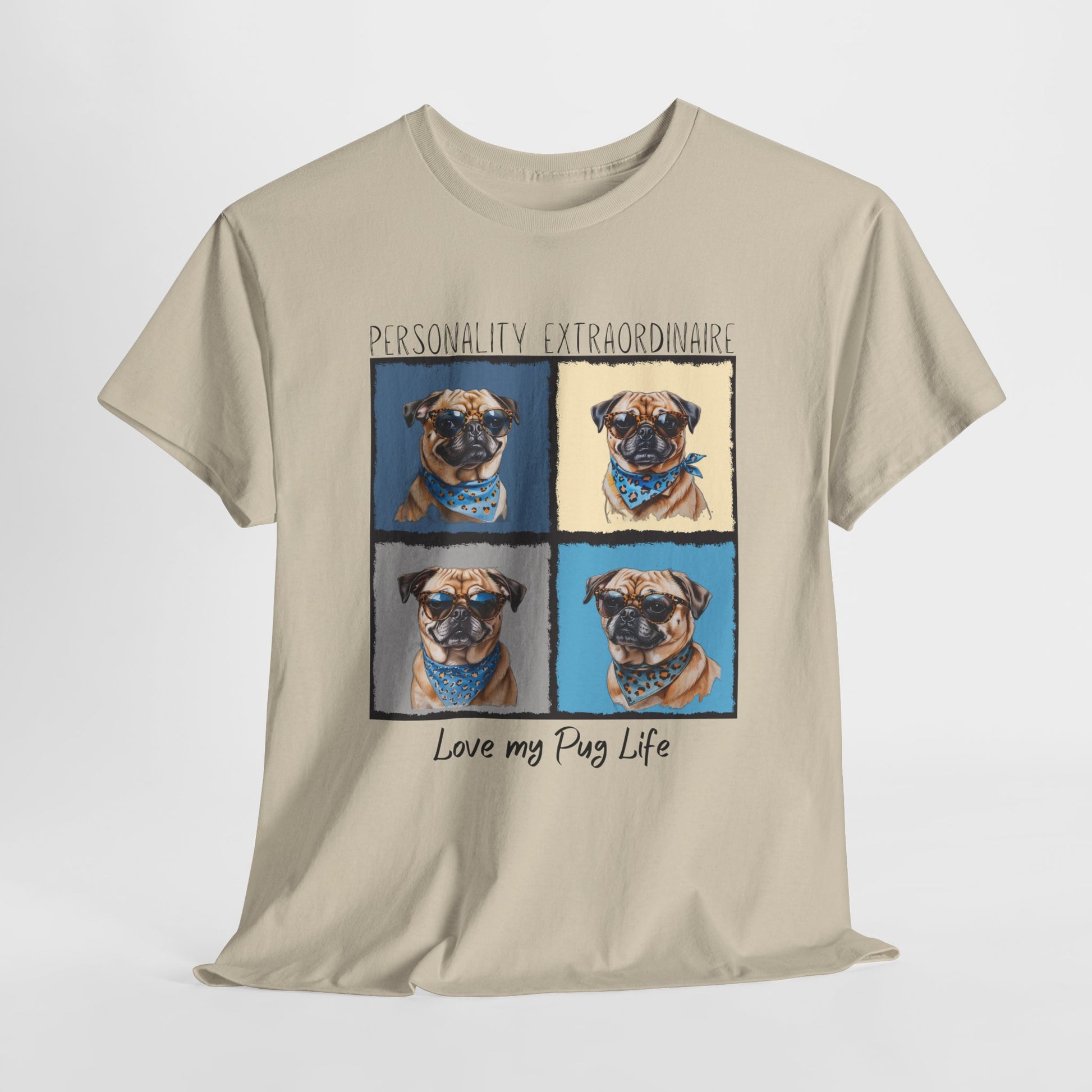 PUG TSHIRT PUG FACE SHIRT in sand