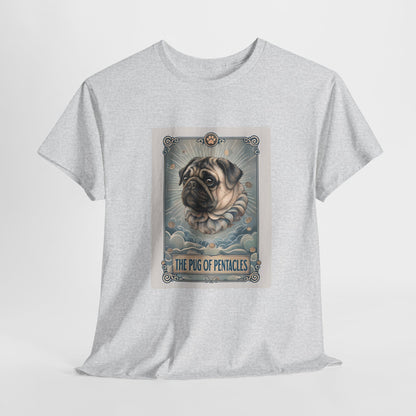 PUG TSHIRT PUG OF PENTACLES in ash
