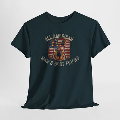 SHEPHERD DOGS SHIRT with Patriotic Dog Graphic in midnight