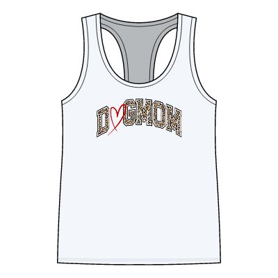 Dog Mom Leopard Print Racerback Tank — Women's Cute Paw-Print Graphic